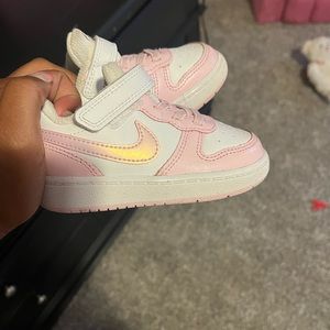 Toddler pink Nike dunks